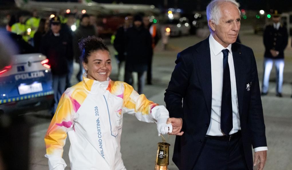 Olympic flame for 2026 Winter Games arrives in Italy