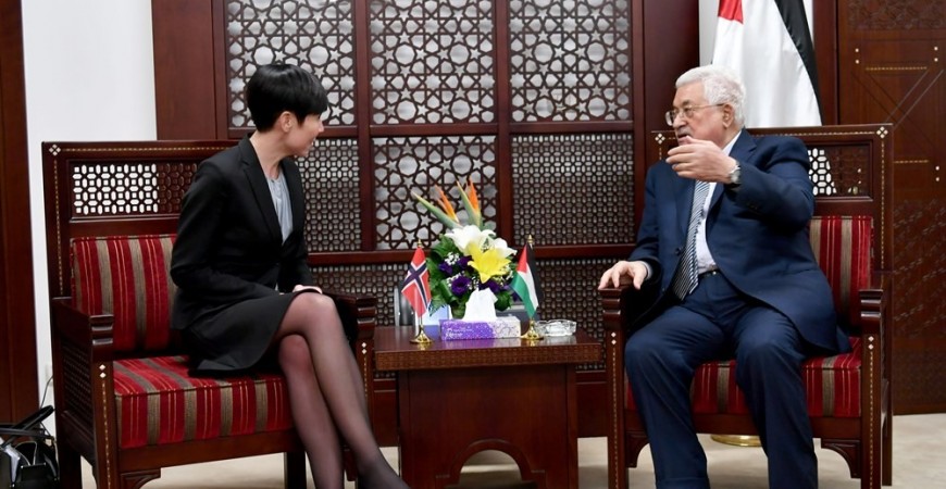 Norway reaffirms commitment to two-state solution as Abbas visits