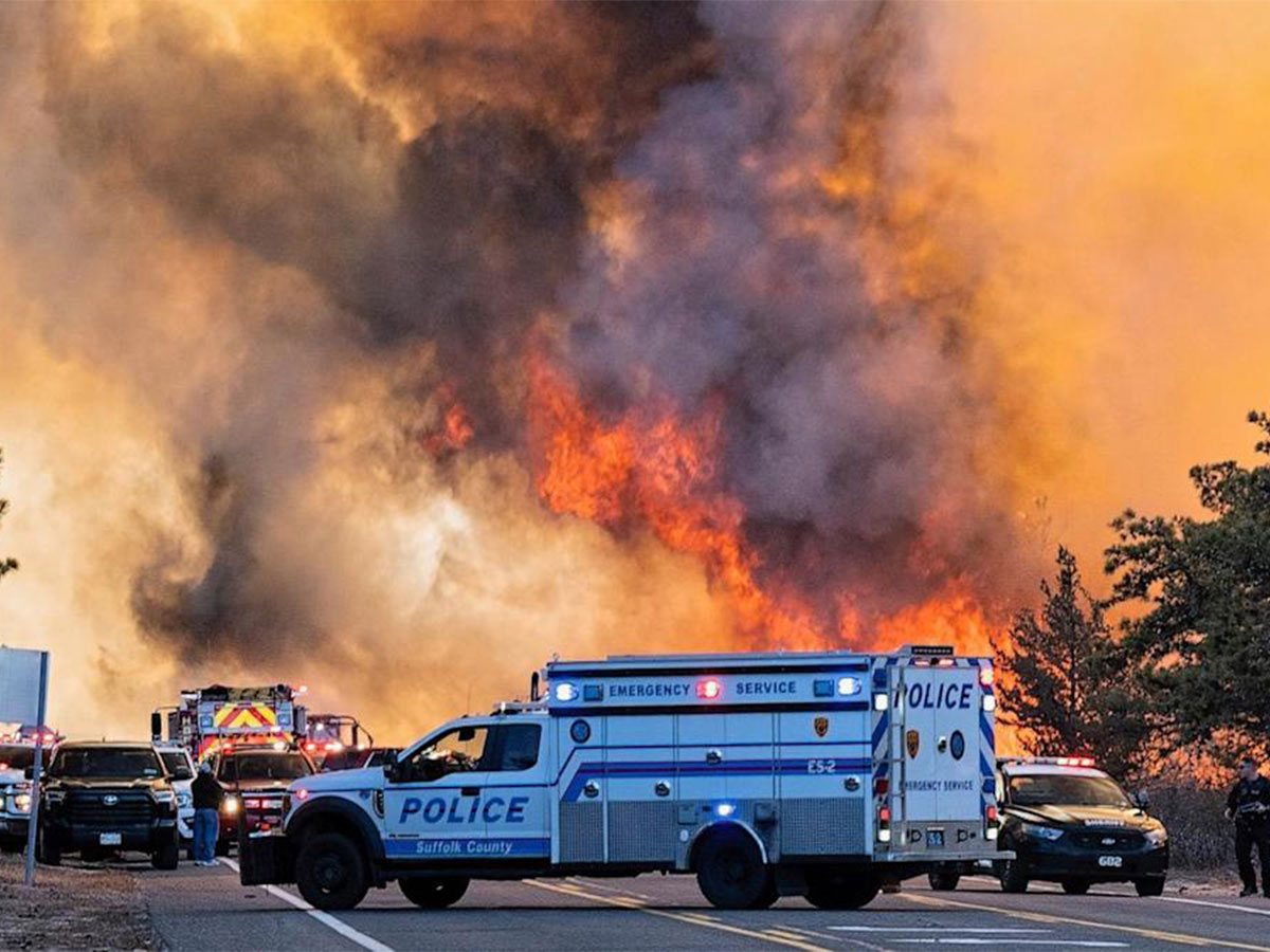 Massive Wildfires Spark State of Emergency on New York's Long Island