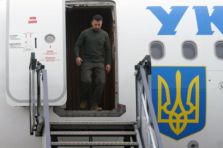 Watch live: Volodymyr Zelensky arrives in UK after explosive Oval Office clash with Donald Trump