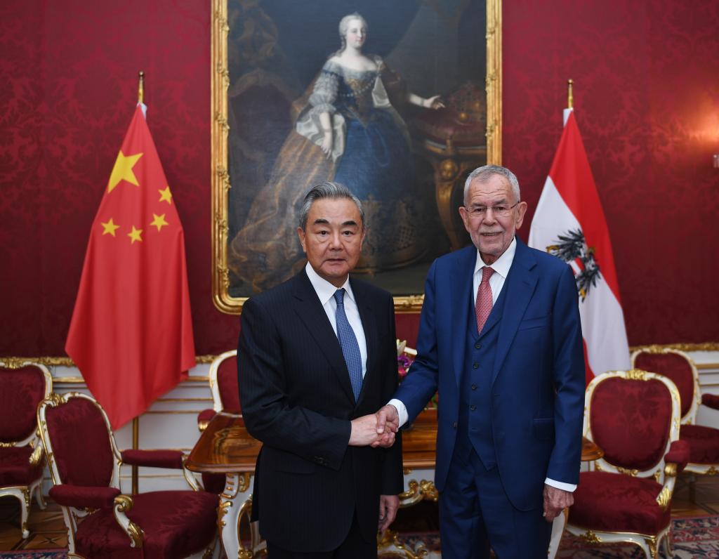 Austrian president says to work with China to uphold multilateralism, promote peace, development