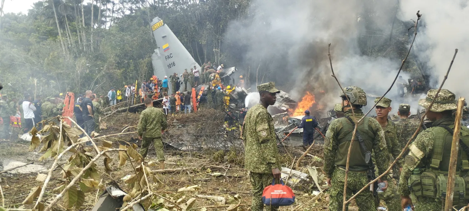 At Least 66 Killed in Military Plane Crash in Colombia