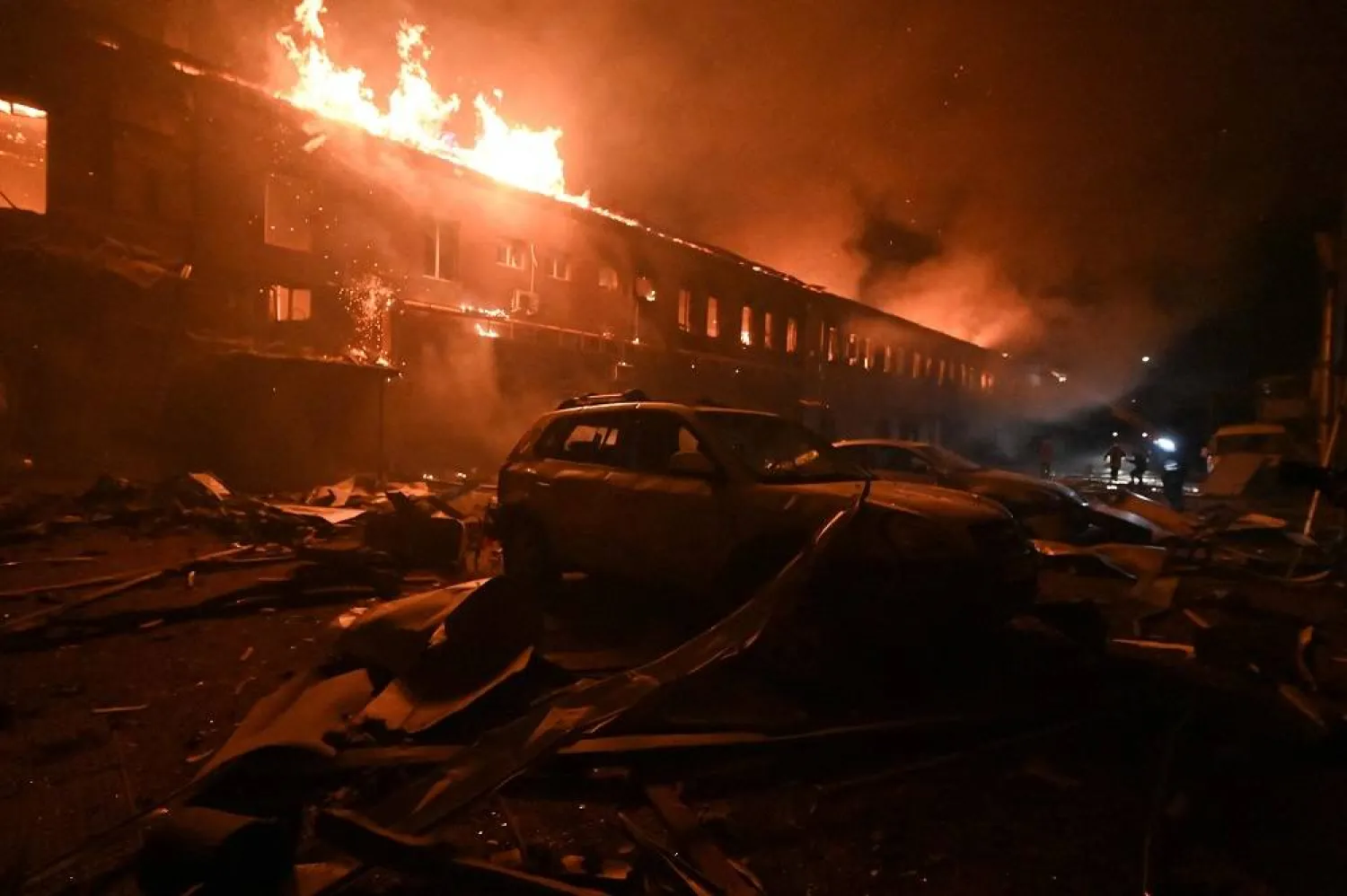 Russian Air Attacks Injure Several, Spark Fire in Kharkiv, Ukraine Officials Say 