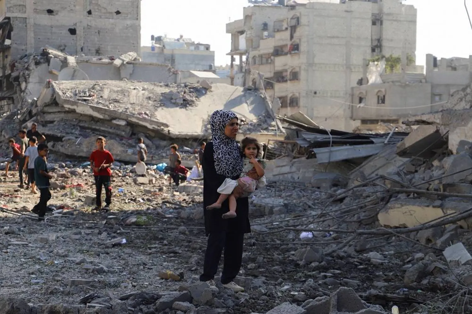 Families Leave Gaza City After Night of Bombardment, Israelis Protest 