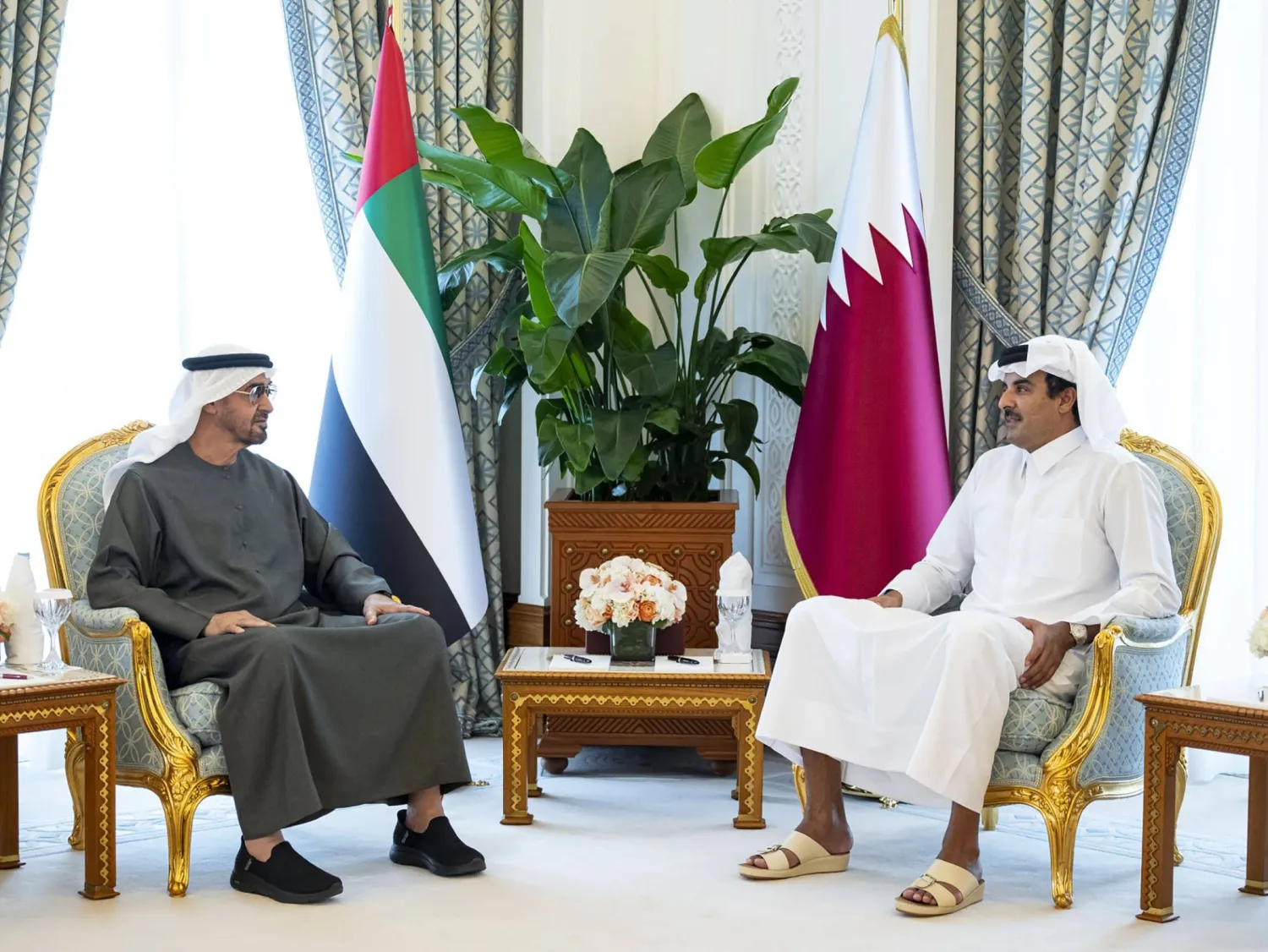 UAE President Visits Doha, Discusses Israeli Attack with Qatari Emir