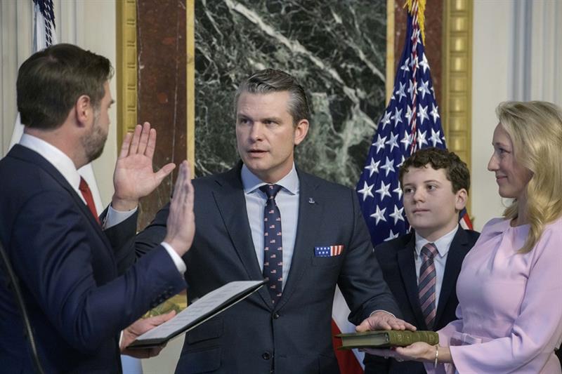 Hegseth is quickly sworn in as US defense secretary after dramatic Senate vote