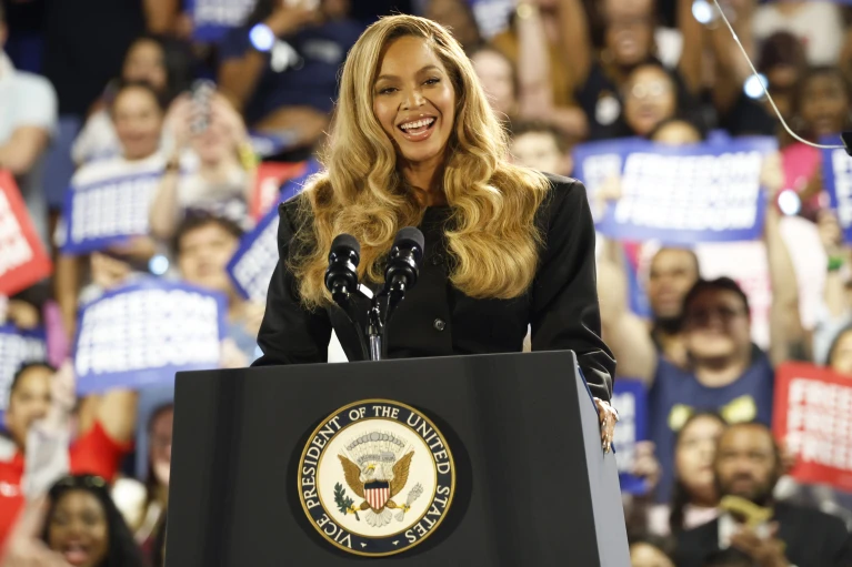 Beyoncé endorses Kamala Harris in joyful speech at Houston rally: ‘I’m here as a mother